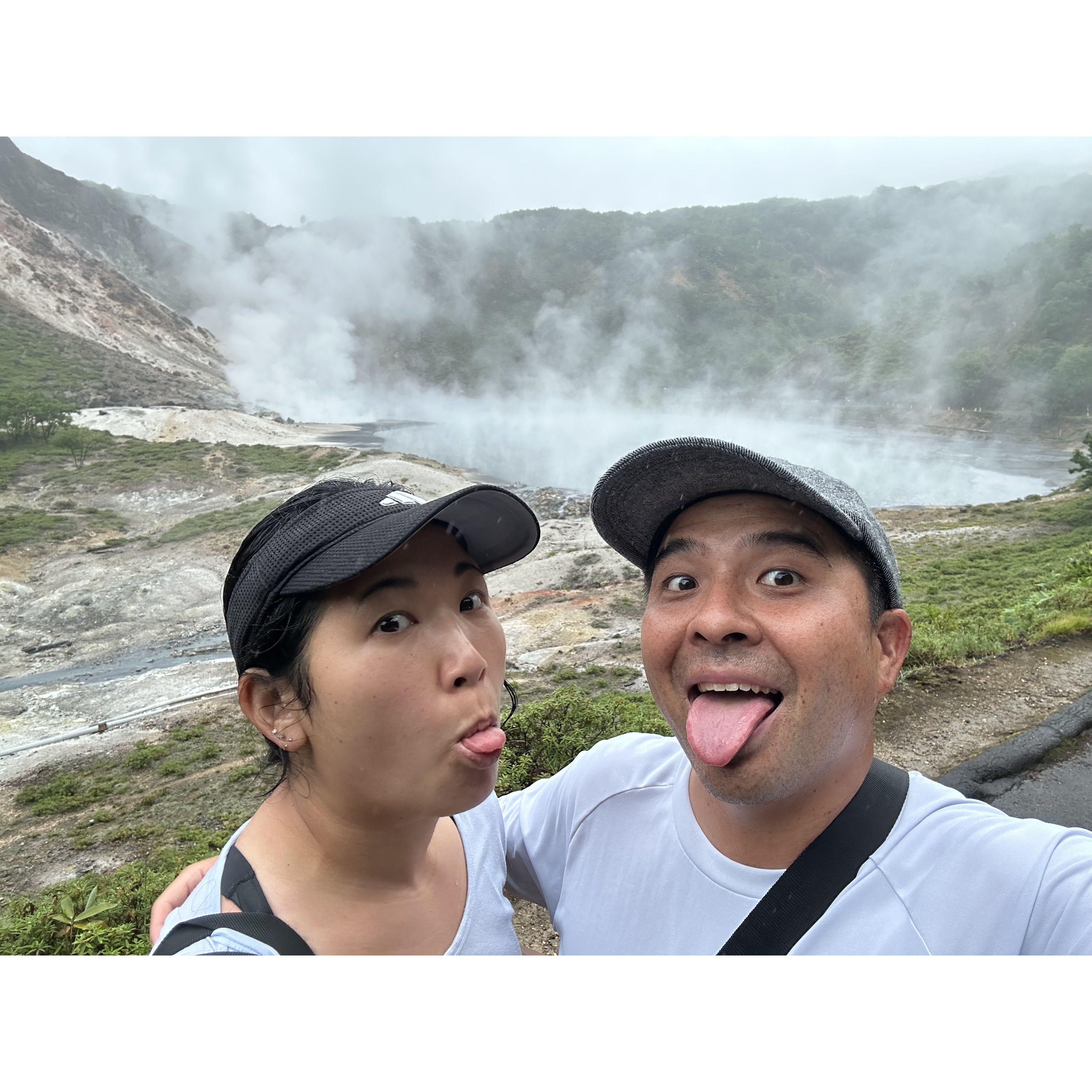 Jigokudani is known for their sulfur hot springs