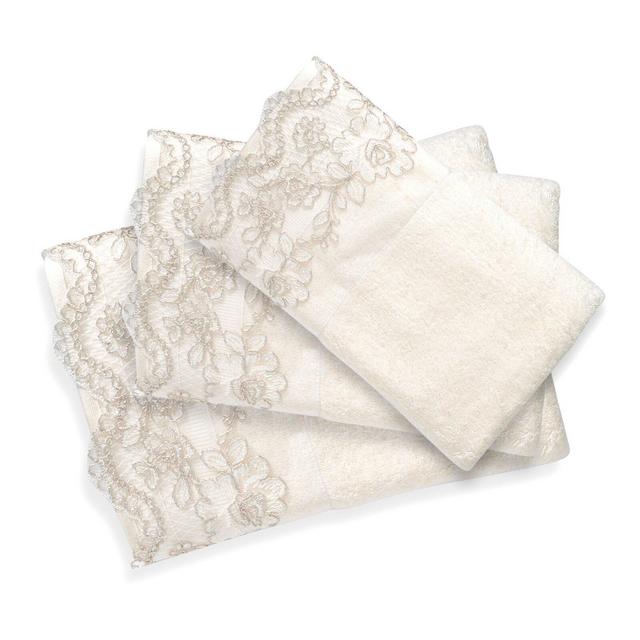 Cothern Rose Vine 3 Piece 100% Cotton Towel Set