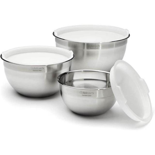 Cuisinart SB302LP Stainless Steel Mixing Bowls with Lids