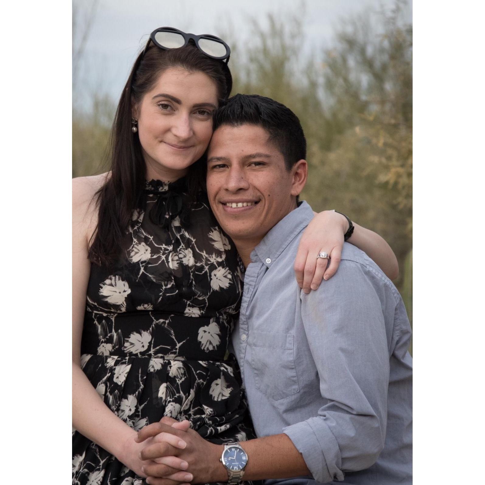 He proposed to me at the desert botanical gardens in Phoenix.