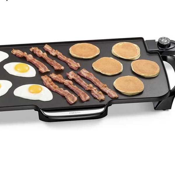Electric Griddle, Black, 22-inch