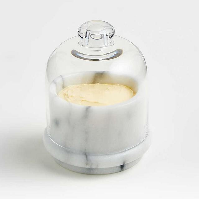 French Kitchen Marble Covered Butter Dish