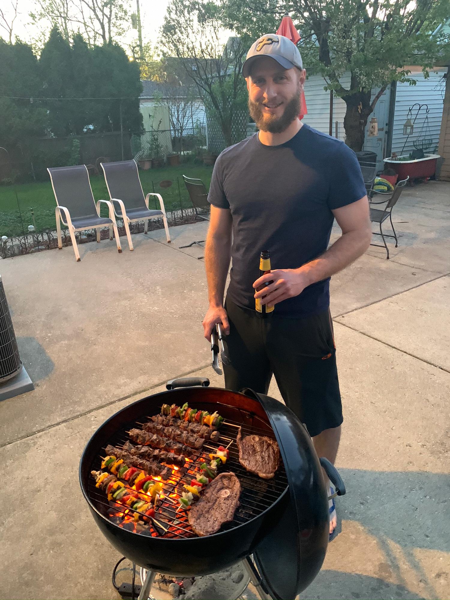 Grill master living the dream