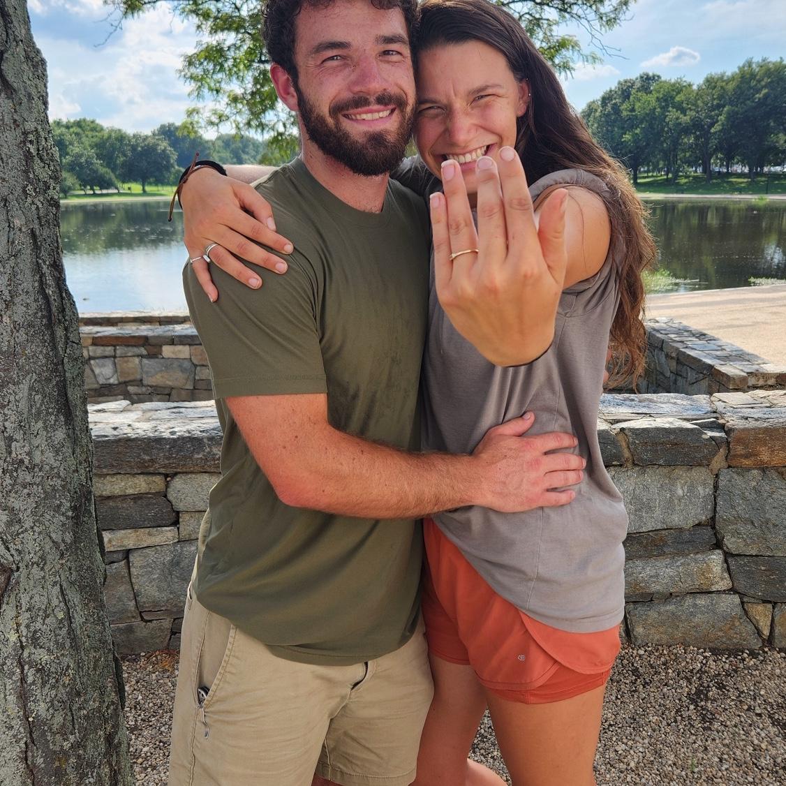 ENGAGED FINALLY!! 

He proposed at David’s tent which could not be more fitting and perfect!