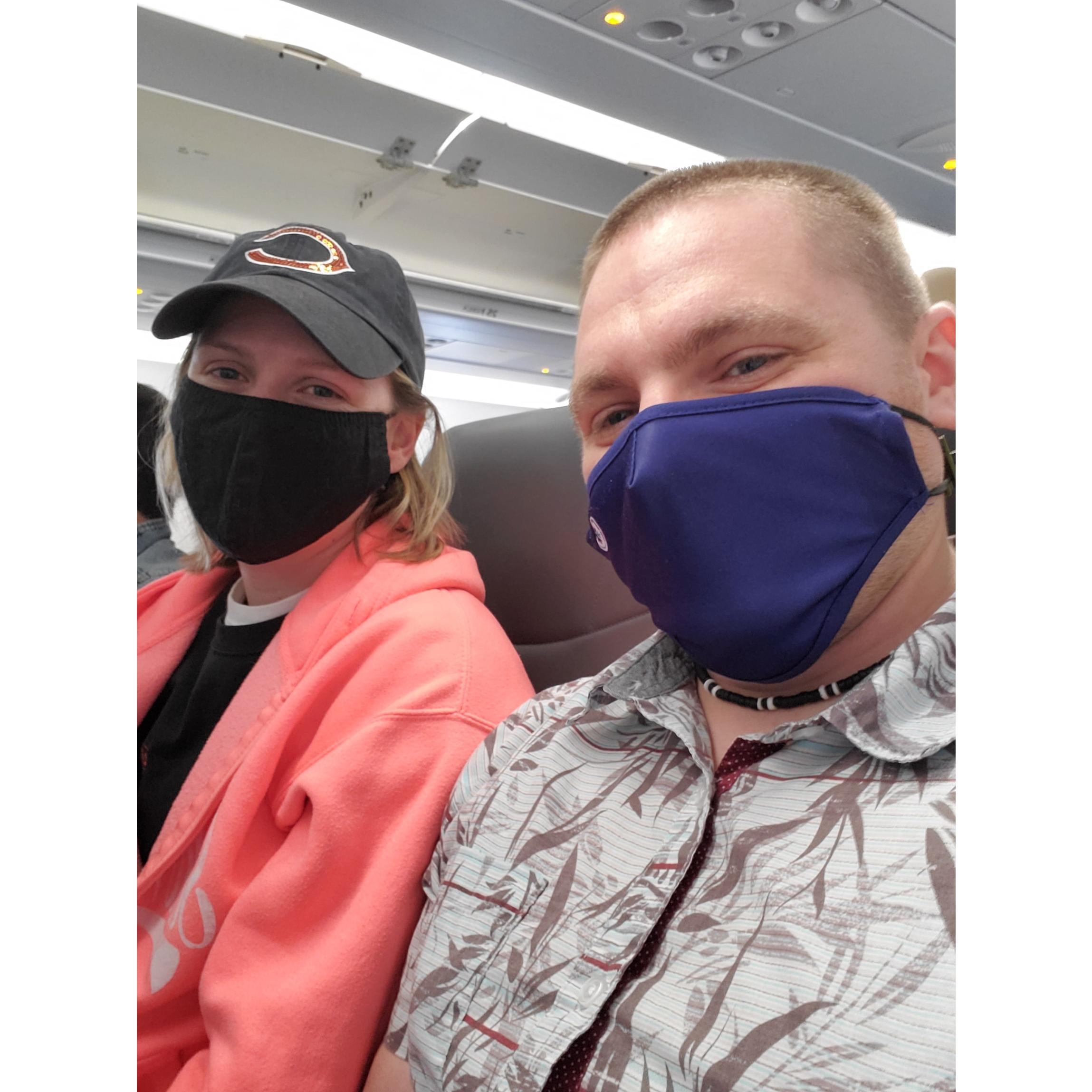 Covid Flight to Cancun