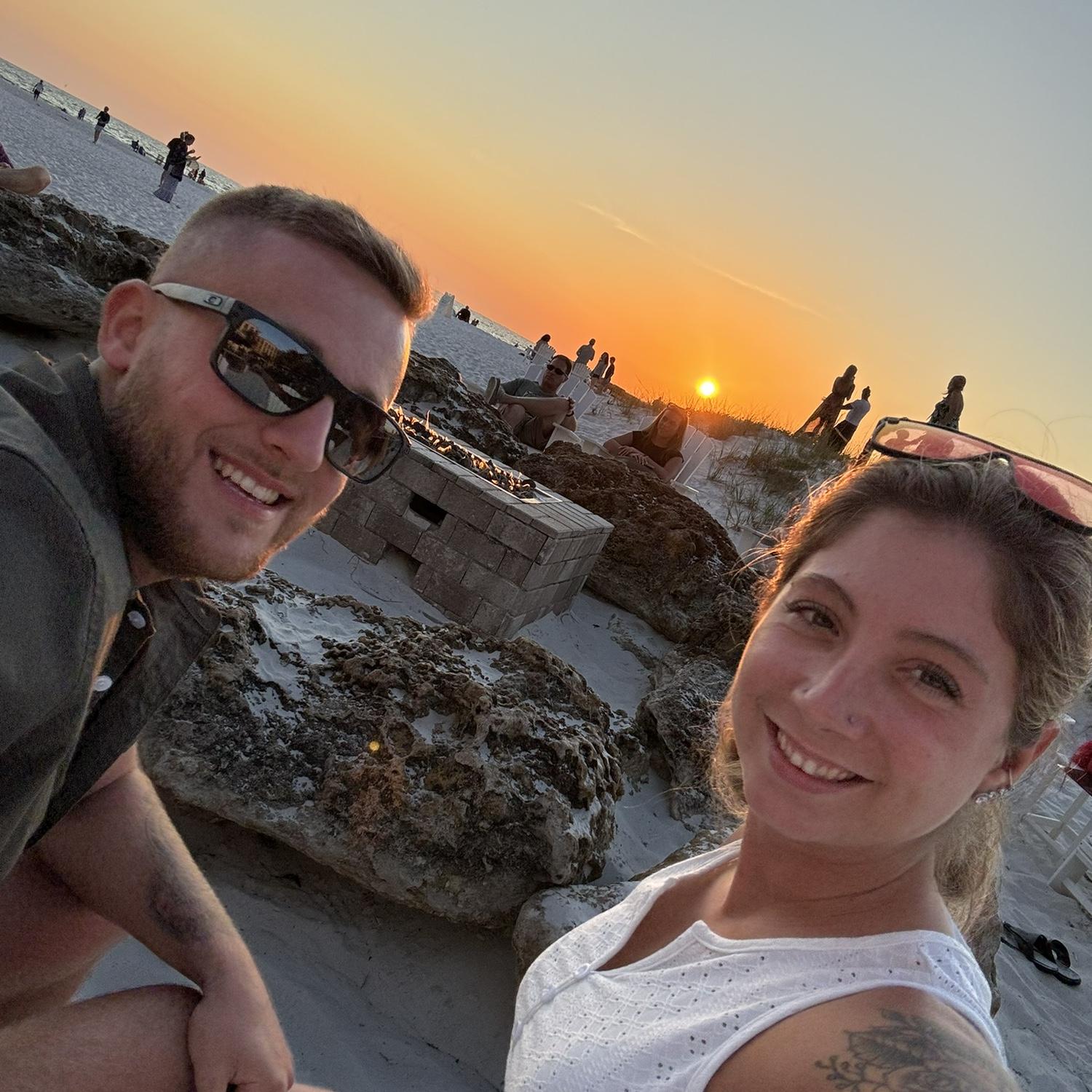 Little did I know it was in the works that exactly one year and a week later, Kalob would ask me for my hand in marriage on this same beach in Clearwater, FL. 🥹