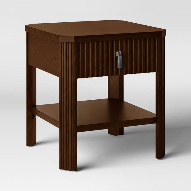 Laguna Nigel Fluted Accent Table Brown - Threshold™ designed with Studio McGee