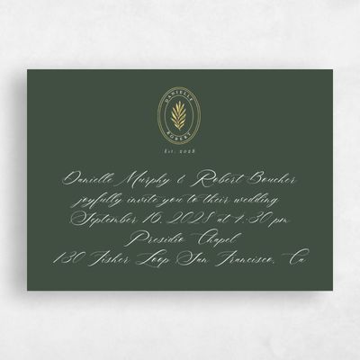 Evergreen Wedding Invitation - Visby Landscape Foil