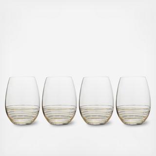 Electric Boulevard Stemless Wine Glass, Set of 4