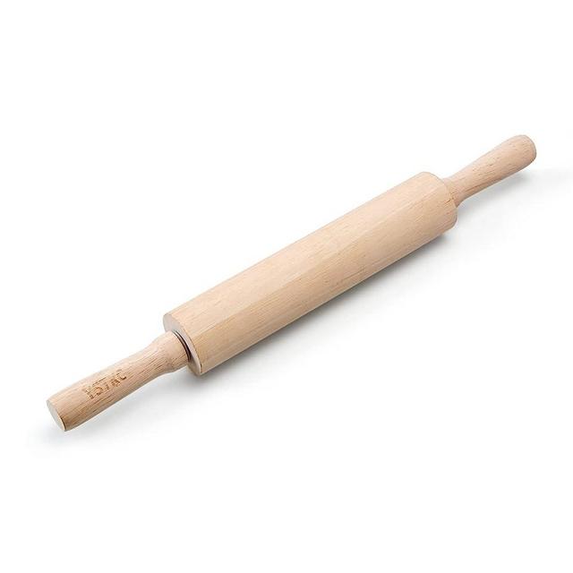 YSTKC Wood Rolling Pin for Baking,Natural Rubber Wood Dough Roller for Pasta,Pizza,Pie Crust etc,17 Inch Long