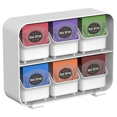 Mind Reader Clutch Tea Bag Holder White