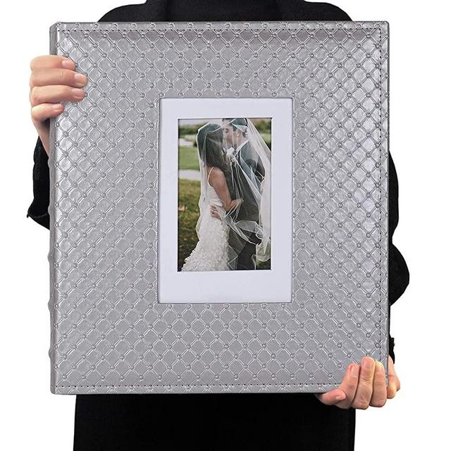 RECUTMS Hold 600 Photos Black Pages Horizontal and Vertical Pictures Album Birthday Christmas Photo Albums Wedding Anniversary Photo Albums Book Holiday Gift(Gray)