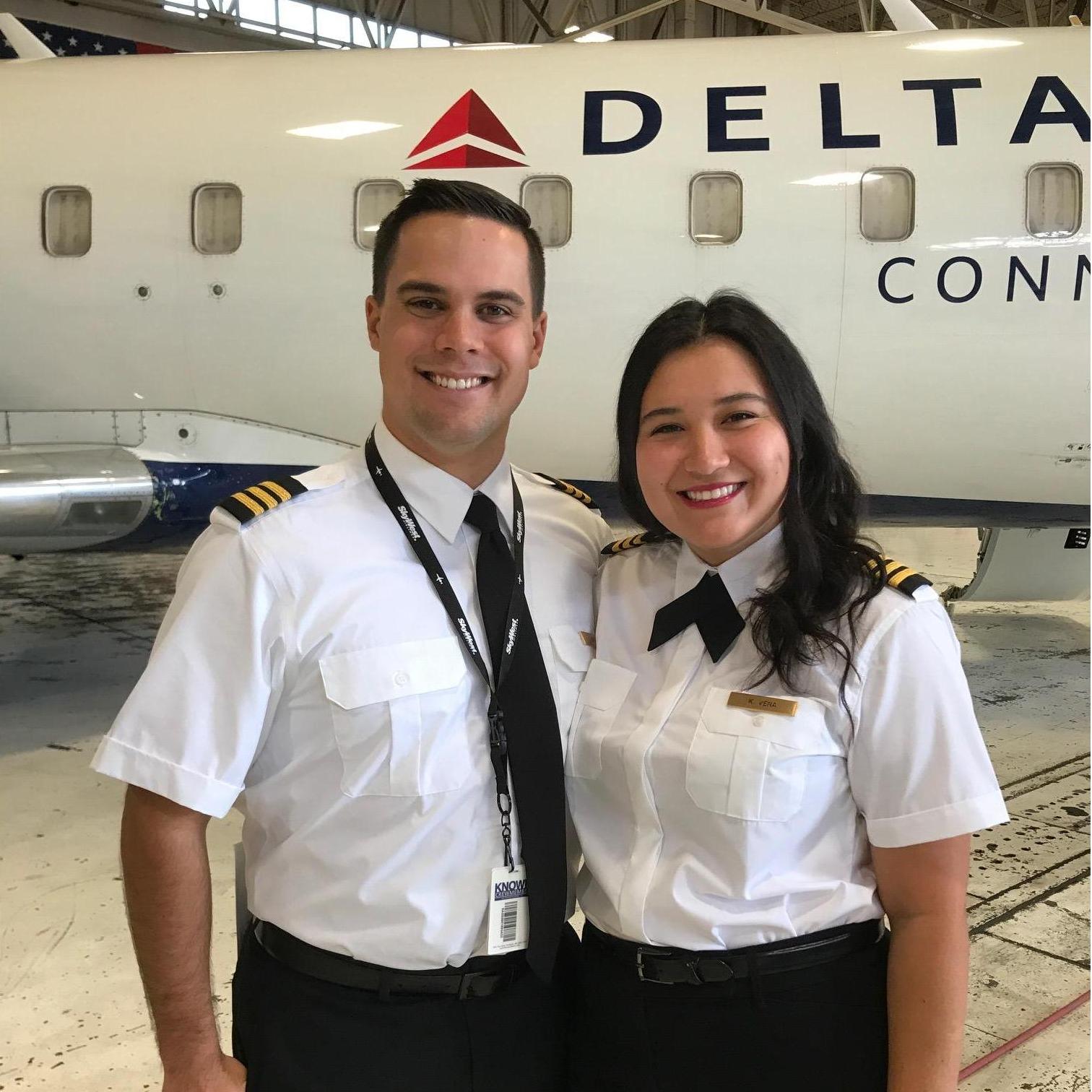 Our first day as airline pilots