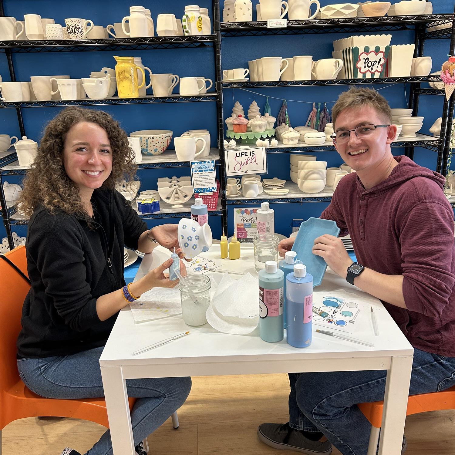 For their first date as an official couple, Matt took Claire out for lunch and pottery painting. Claire took Matt to the Lego aisle shortly after.