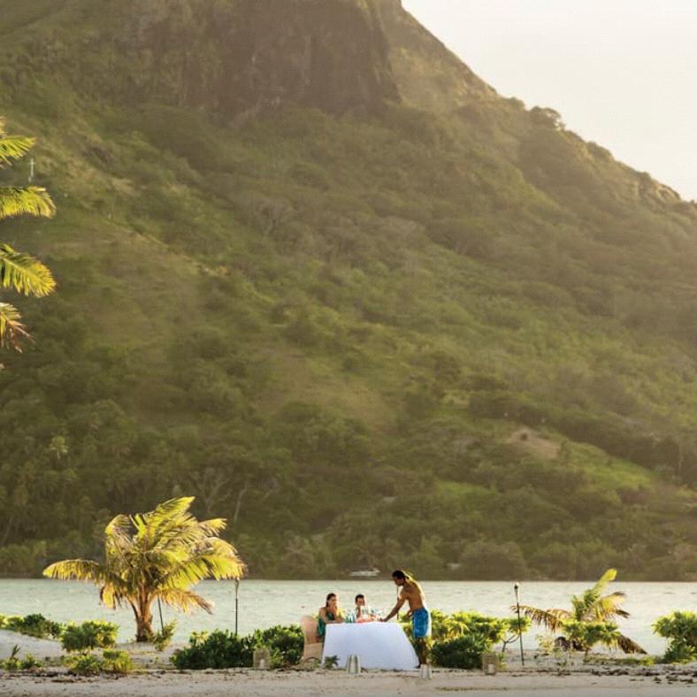 Canoe Ride to a Private Island Dinner for Two on the Beach at the Four Seasons