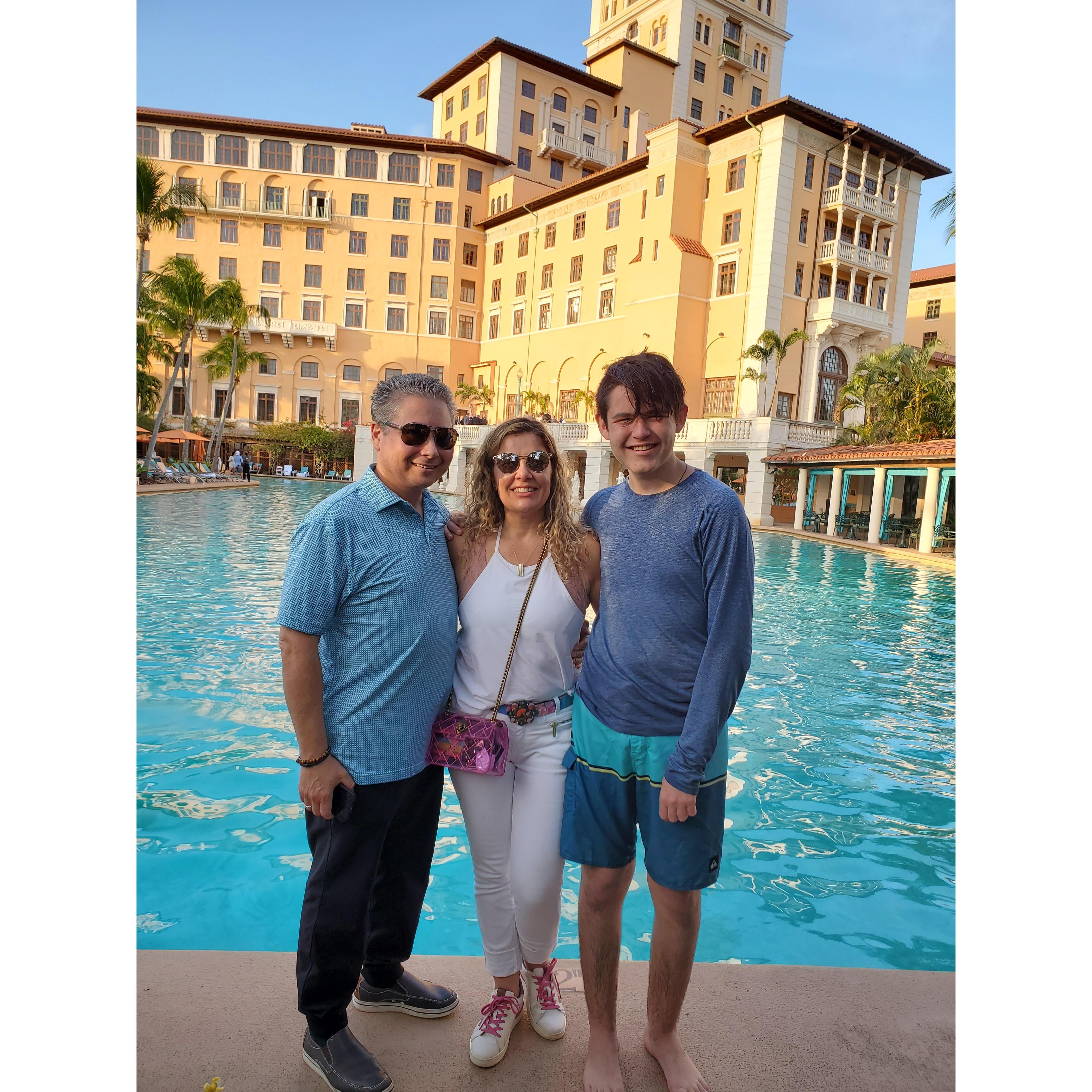 At Biltmore celebrating Matthew's 16th birthday.