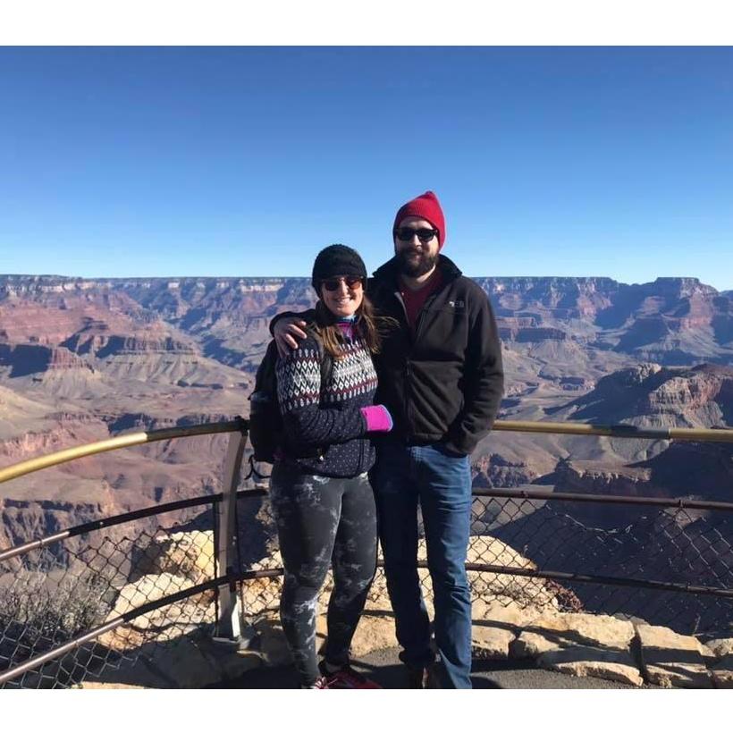 Celebrating Tom's birthday at the Grand Canyon
