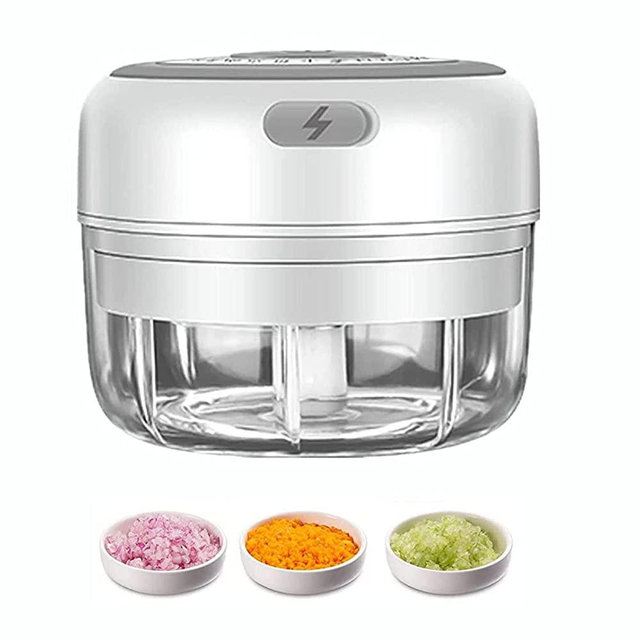Electric Mini Garlic Chopper, 100ML USB Mini Food Chopper Garlic Mincer, Vegetable Chopper, Onion Chopper, Portable Small Food Processor for Garlic, Ginger, Chili, Vegetables