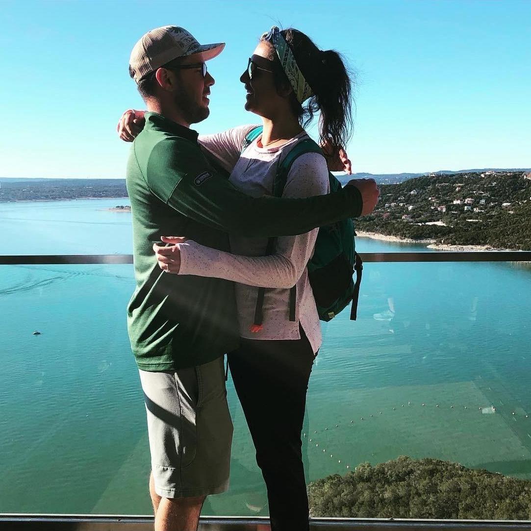 Day after the engagement, after a long hike with friends and family; Lake Travis, ATX