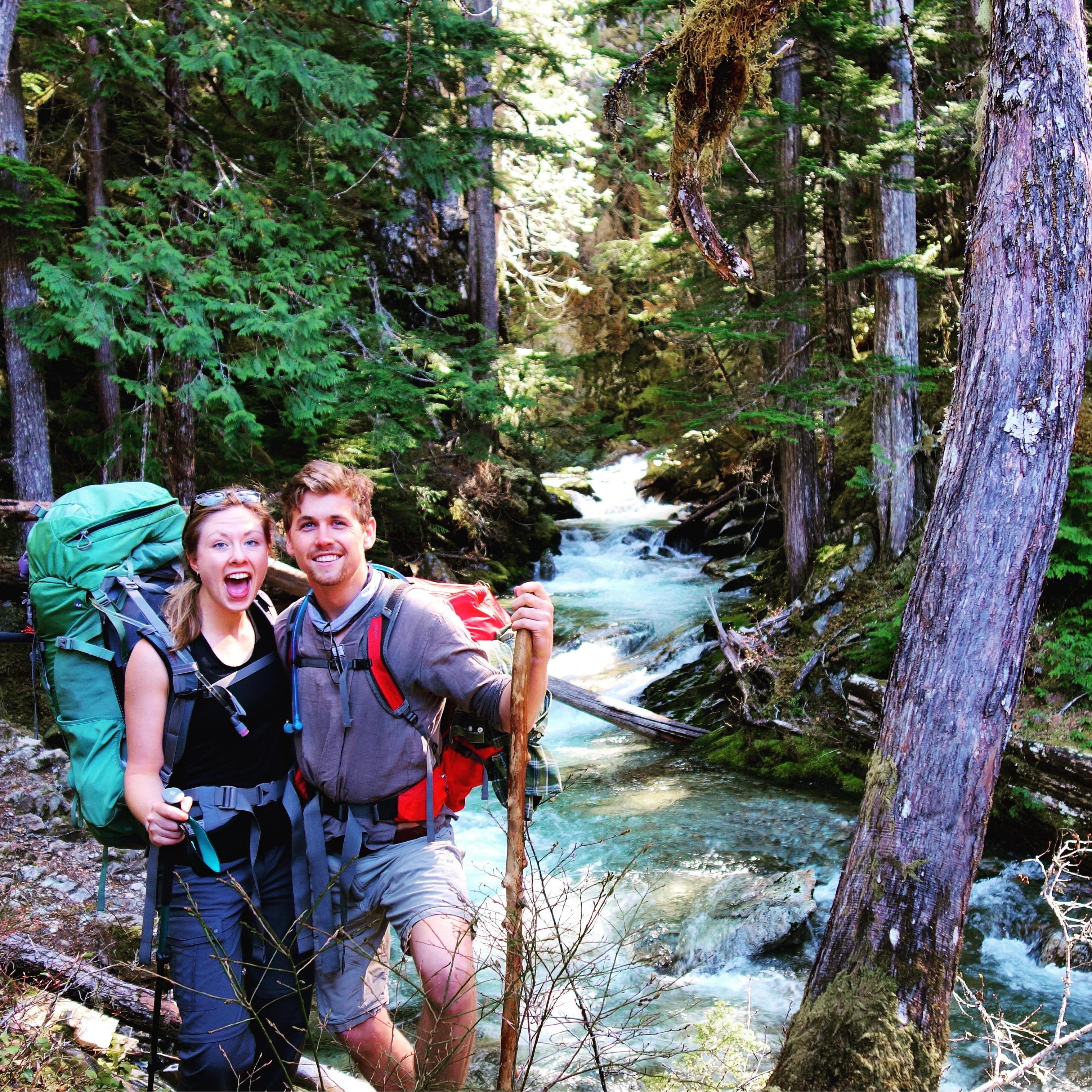 First backpacking trip together [Ross Lake, April 2016]