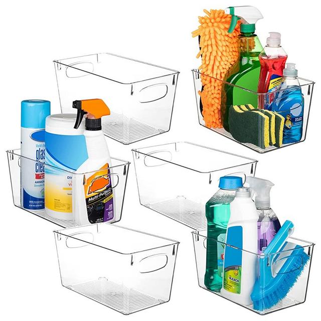  ClearSpace Plastic Pantry Organization and Storage Bins with  Removable Dividers – XL Perfect Kitchen / Refrigerator/ Cabinet Organizers,  2 Pack: Home & Kitchen