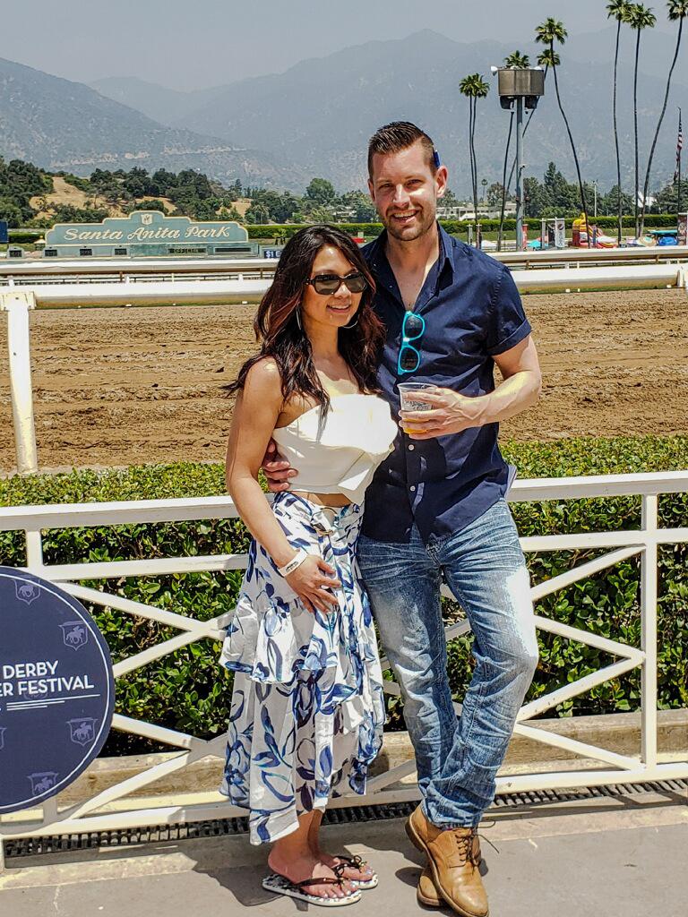 Visiting Santa Anita Park! Ryan's first time there, and this is where Caroline's father took her when she was young