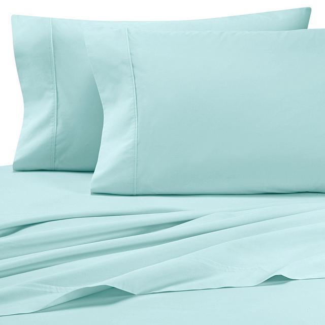 Heartland® HomeGrown™ 325-Thread-Count Cotton Percale King Fitted Sheet in Aqua