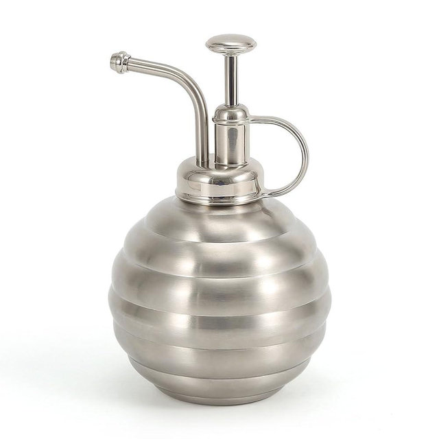 Lianshi Plant Mister Spray Bottle, 500ml/17oz, Vintage Style Water Sprayer (Silver, 17OZ)