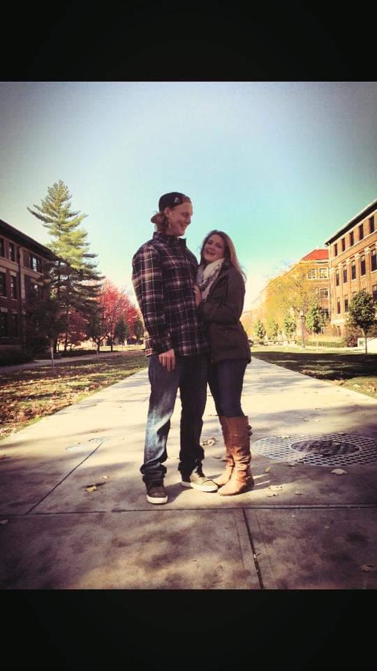 Visiting George at Purdue freshman year of college, 2013