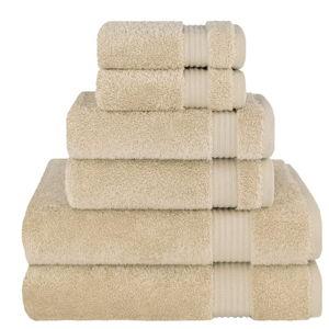 American Soft Linen Turkish Premium Quality 100% Cotton 6 Piece Towel Set, Soft Absorbent Quick Dry Bath Towels for Bathroom