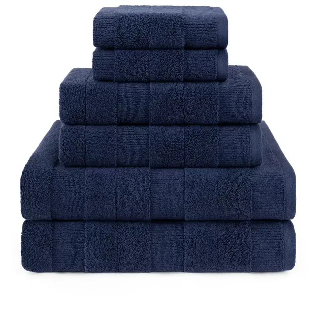 American Soft Linen Sense Collection 100% Micro Cotton Premium 6 Piece Towel Set, 600 GSM Ultra Soft and Plush Towels for Bathroom