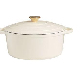 Ivory Enameled Cast Iron Dutch Oven 5 Quart