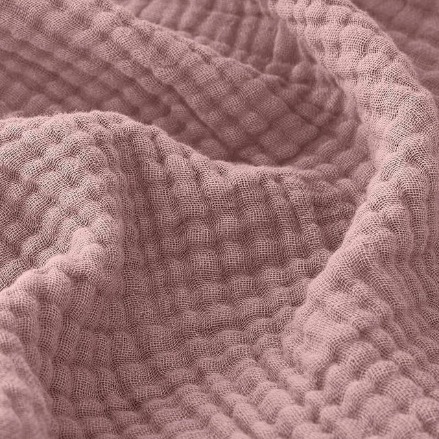 EMME Muslin Throw Blanket 100% Cotton Blankets for Couch Breathable Gauze All Season Soft and Lightweight Pre-Washed (Dusty Pink, 50"x70")