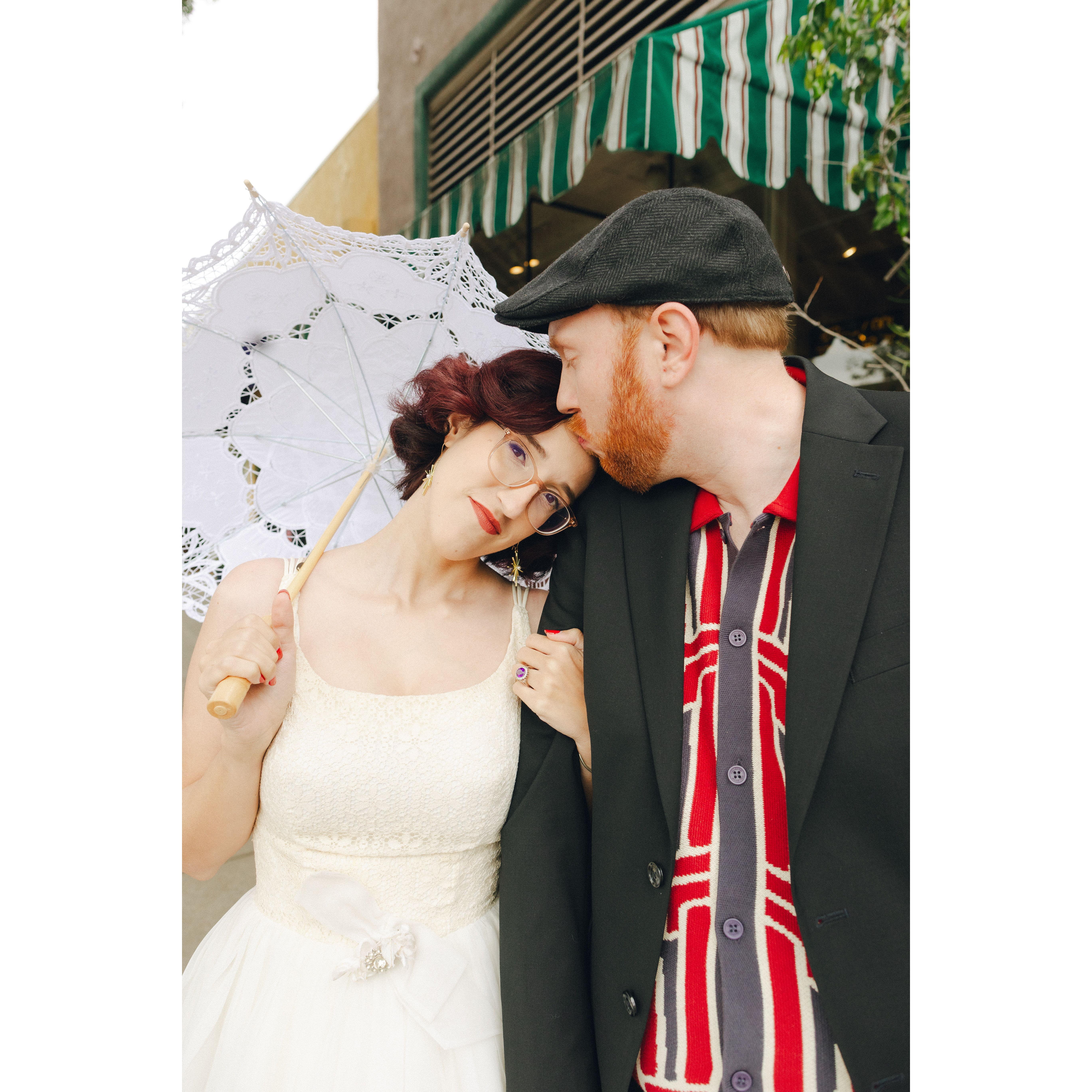 Taken outside the Fair Oaks Pharmacy & Soda Fountain in Pasadena. Photo by Emilee Brown Photography