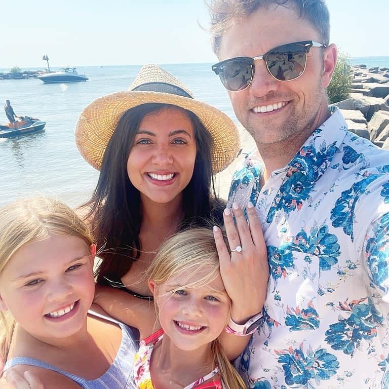 Celebrating the engagement with our babies! 🩵