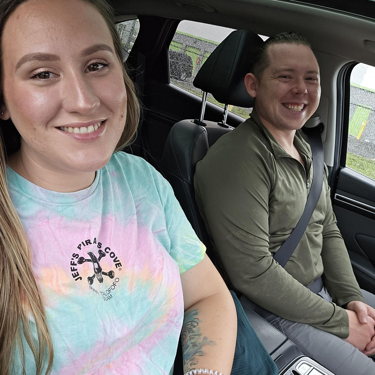 On the way to a Glass Animals concert with friends.