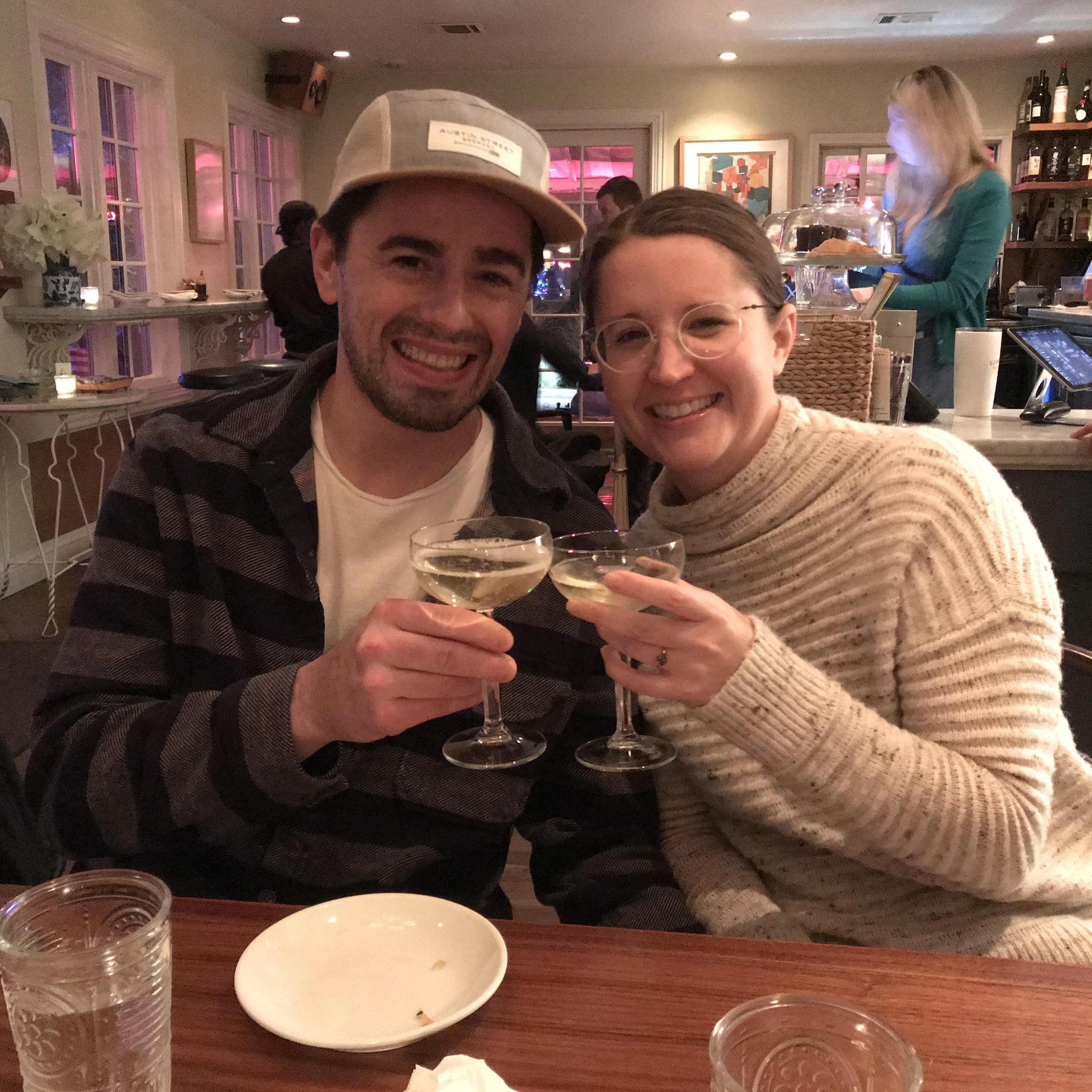 First celebratory bubbles as the future Igo’s!