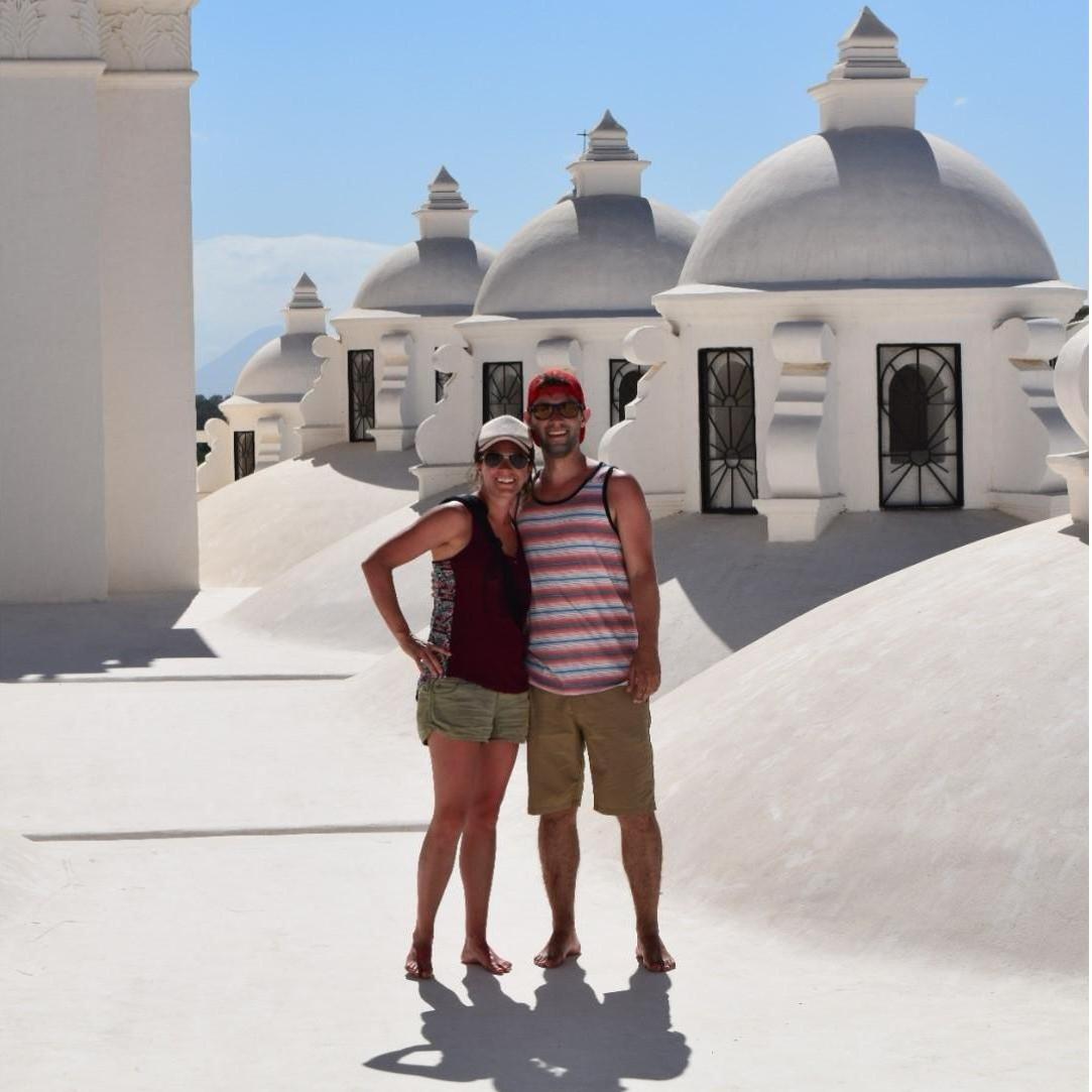This is us on top of a church while in Leon, Nicaragua, April 2015.