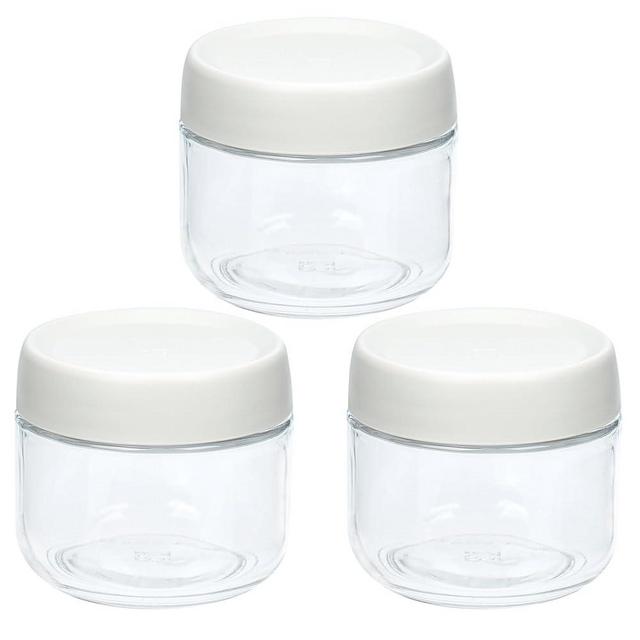 10oz Glass Jar with Screw Lid, Overnight Oats Jars, Glass Spice Jars, Condiment Salad Dressing Pudding Sauce Baby Food Kids Snacks Sugar Yogurt Storage Containers Canning Jars Set (10oz-3pack)