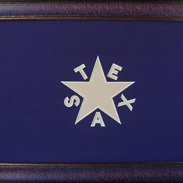 R&R Large Blue Texas Flag Framed Aged De Zavala Real Rustic Western Custom Framed Art