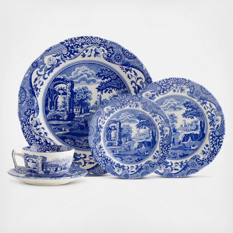 Spode, Blue Italian 5-Piece Place Setting, Service for 1 | Zola