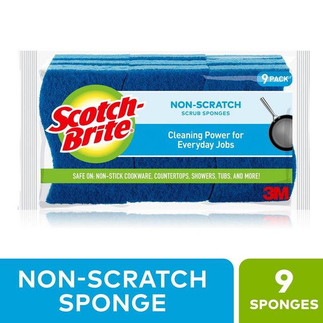 Scotch-Brite Non-Scratch Scrub Sponge, 9 Sponges Total