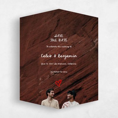 Red Diamond Wedding Save the Date - Amore Photo