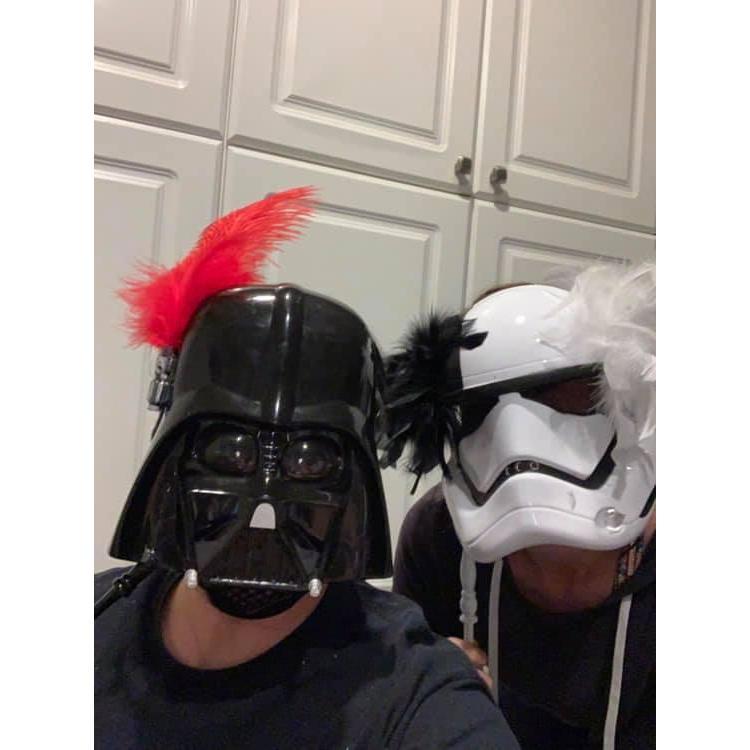 The time we made Star Wars themed masquerade masks for Ruben's company Christmas Party.