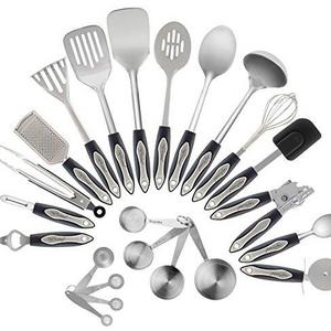 Stainless Steel Kitchen Utensil Set, 23-Pc Set, Everything You Need For Cooking Included, Material, Great Gift Idea For Your Loved One