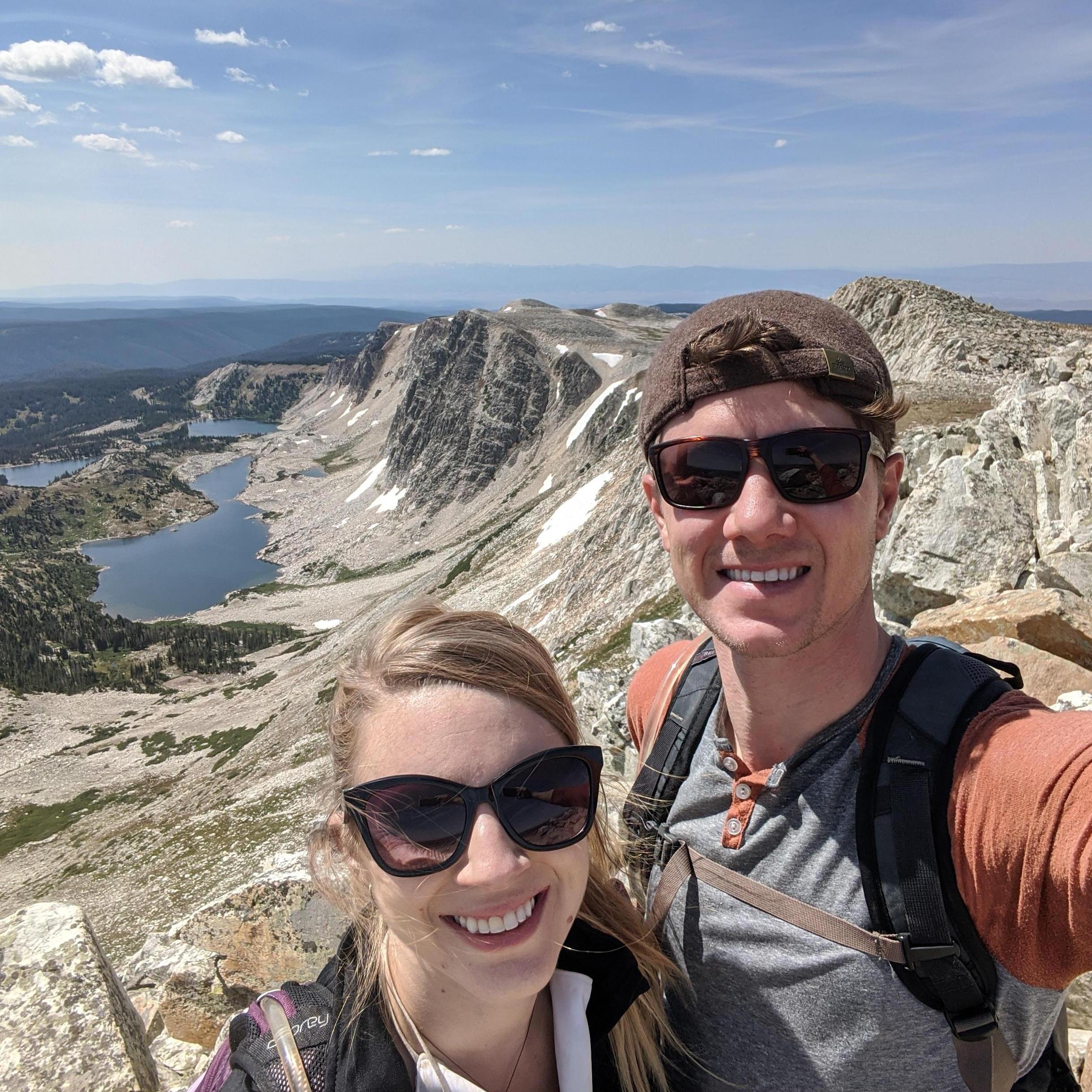 On top of Medicine Bow Peak in Wyoming
