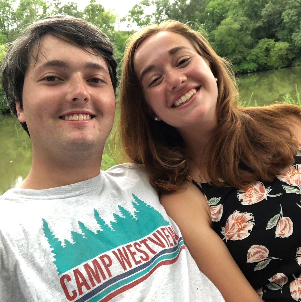"Our first photo as a couple!"