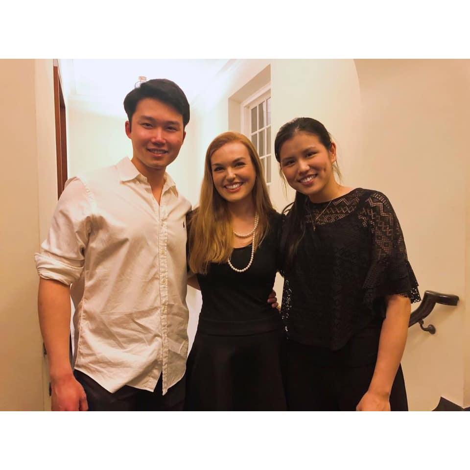 Danny, Julie, and Yun (bridesmaid) after Yun's chamber music performance at Yale!
