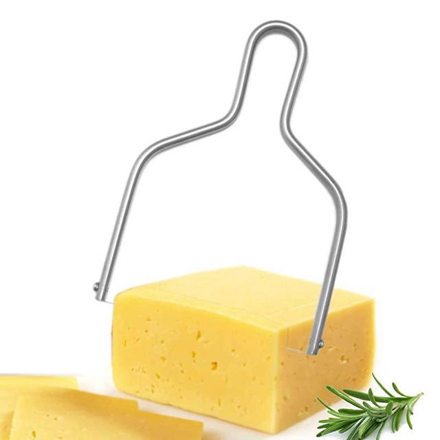 Cheese Slicer & Cheese Cutter Stainless Steel Cheese Slicers with Wire | Cheese Slicer for Block Cheese & Butter Slicer