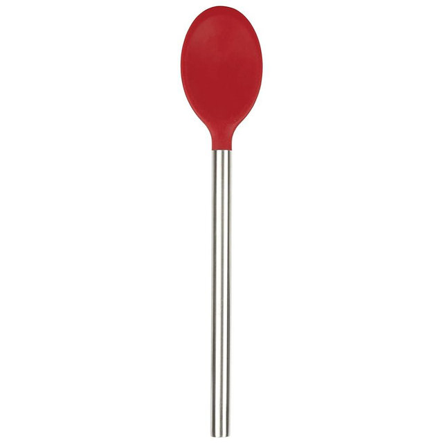 Tovolo Silicone Mixing Spoon With Stainless Steel Handle, Scratch-Resistant & Heat-Resistant Stirring Spoons, Kitchen Utensil Safe for Nonstick Cookware & Cast Iron Skillets